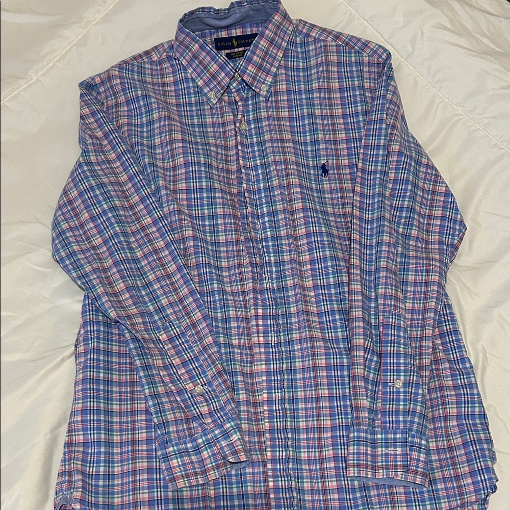 Ralph Lauren Blue Label Men's Plaid Button Down Shirt